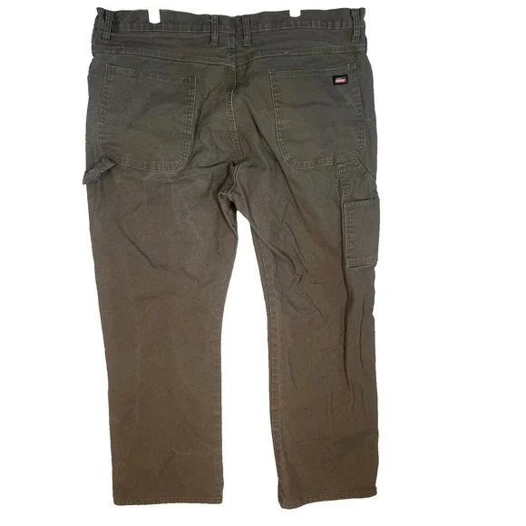 Genuine Dickies Mens Carpenter Pants 40X30 Brown Stretch High-Rise Relaxed M1915 - Picture 1 of 6